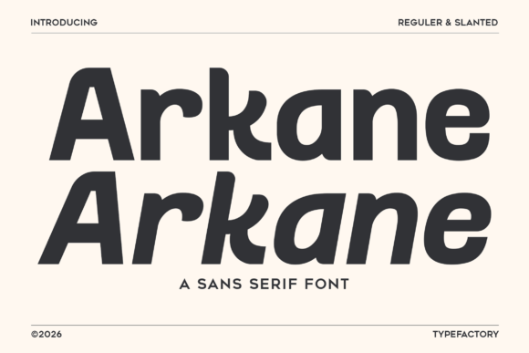 Arkane: Elevating Visual Design with a Modern Font Duo
