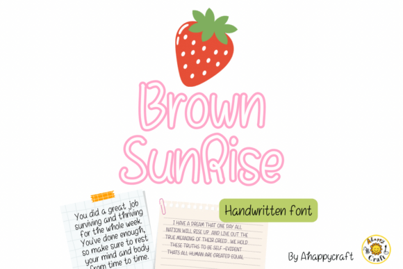 Brown Sunrise: A Handwritten Font for Charming Designs