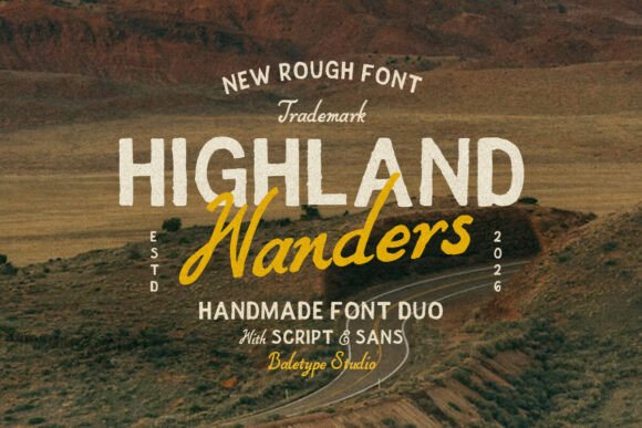Highland Wanders: A Font Duo for Authentic Design