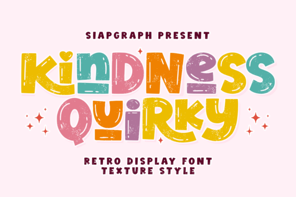 Kindness Quirky Texture: A Playful Retro Font for Modern Design