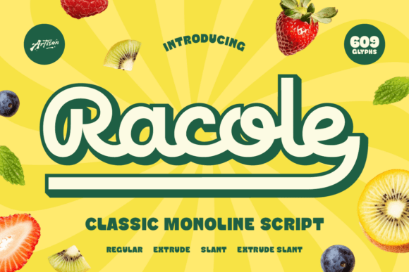 Racole: A Bubbly Classic Monoline Script for Joyful Branding
