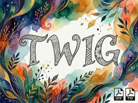 Twig: Elevate Designs with Mandala-Style Typography