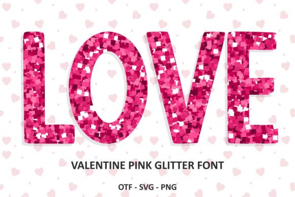Valentine Pink Glitter: Elevate Your Designs with Sparkling Typography